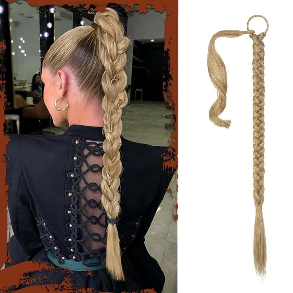 Long Braid Ponytail Extension Synthetic 26in Soft Natural Daily Wear
